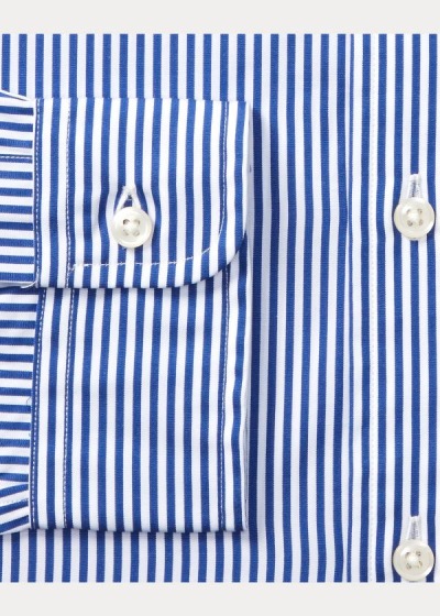 Camisa De Vestir Polo Ralph Lauren Hombre Azules / Blancos - Slim-Fit Striped - PIJLT8053